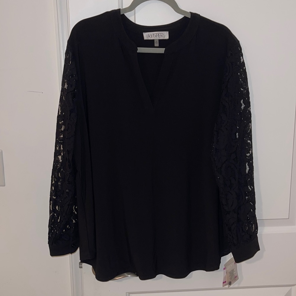 Lace Sleeve Dressy Top